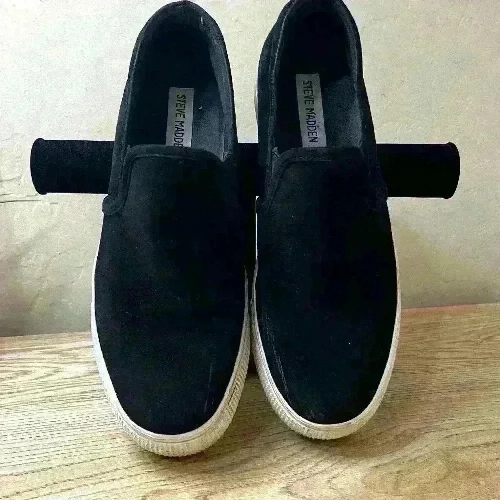 Steve Madden Ellis Slip On Fashion Sneakers Black Sz 9M